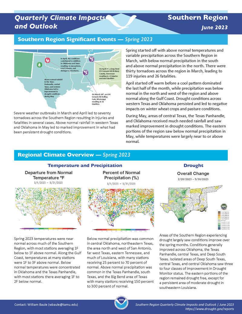 Southern Spring 2023- Quarterly Outlook Page 1