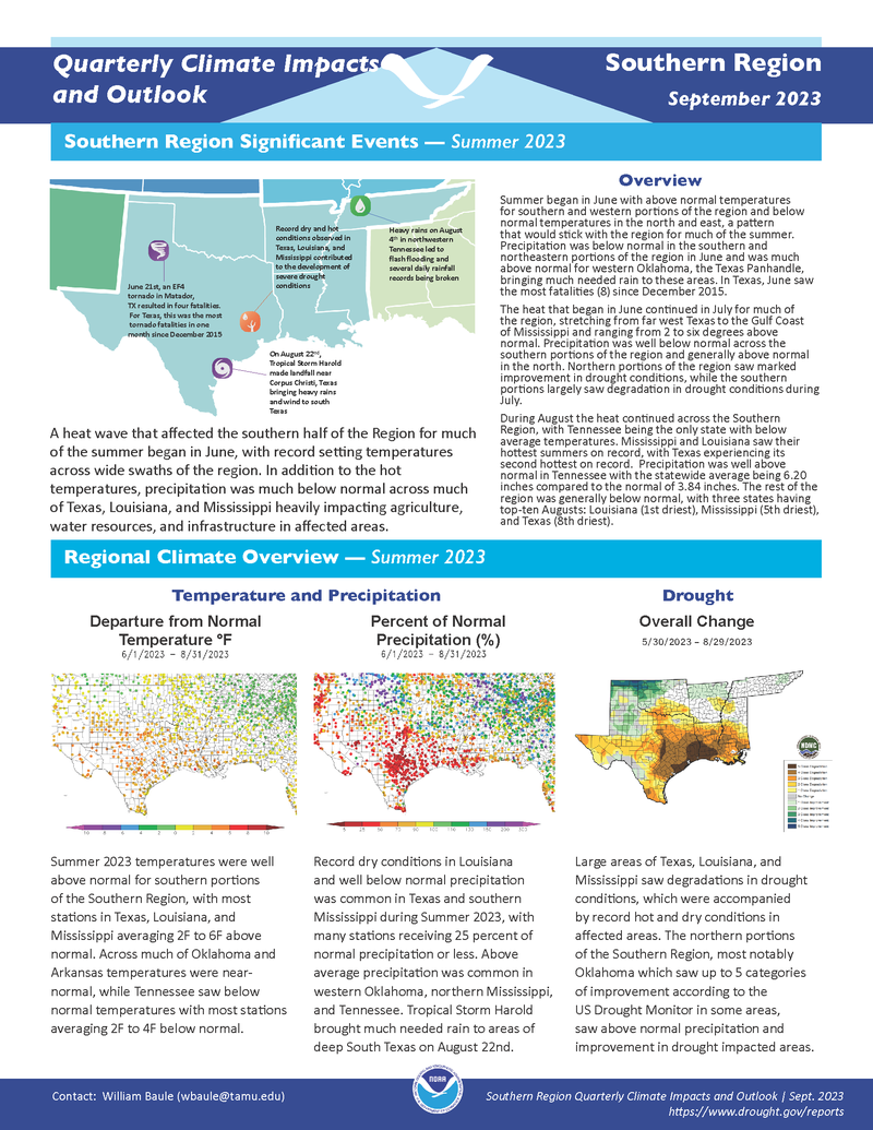 Southern Summer 2023- Quarterly Outlook Page 1